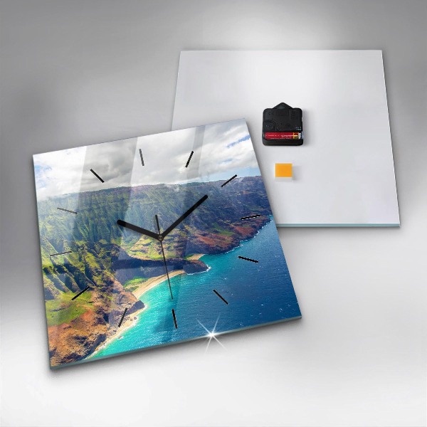 Szögletes fali üvegóra A tenger Hawaii-on