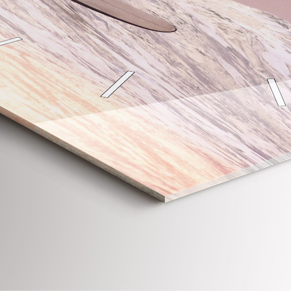 Szögletes fali üvegóra Szörfös Hawaii-on