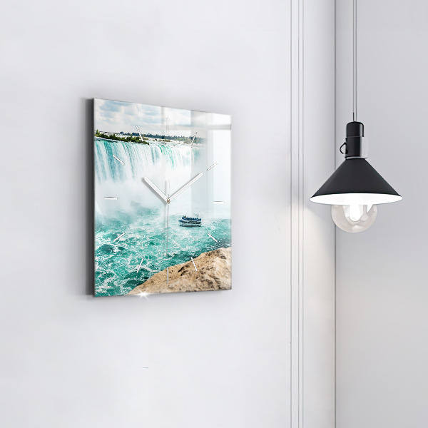 Szögletes fali üvegóra A csónak és a Niagara