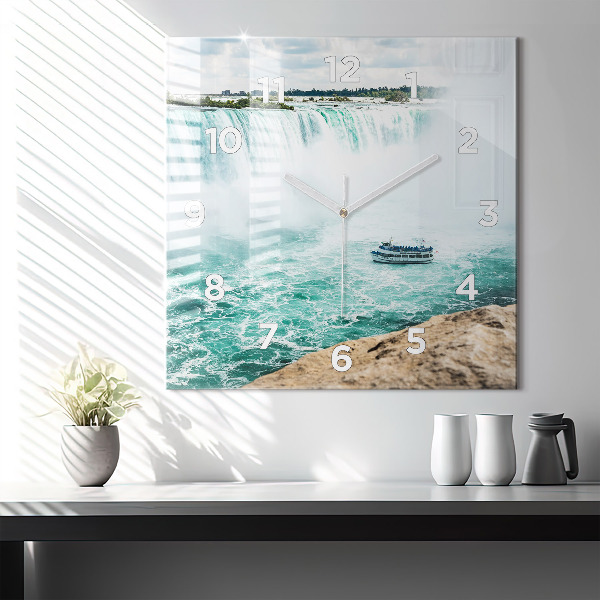 Szögletes fali üvegóra A csónak és a Niagara
