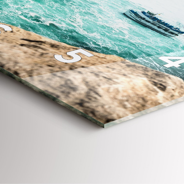 Szögletes fali üvegóra A csónak és a Niagara