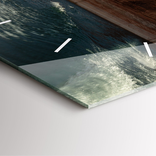 Szögletes fali üvegóra Személy vízisí