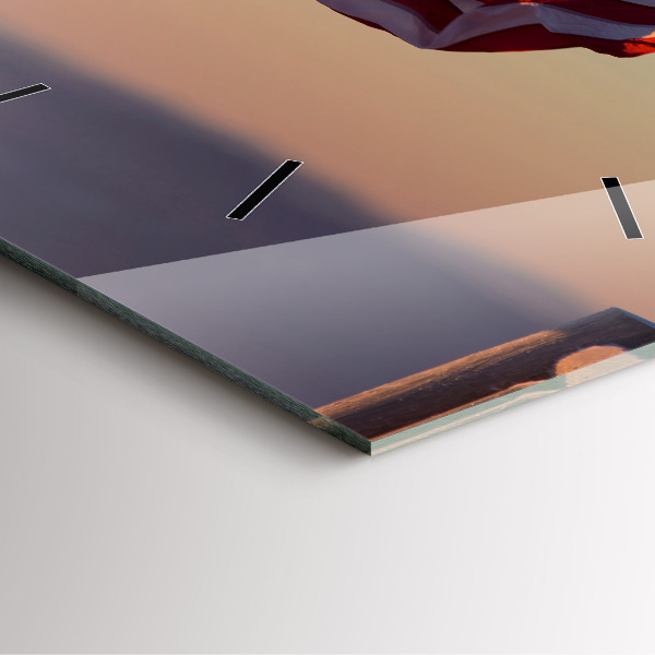 Szögletes fali üvegóra USA zászló lobog