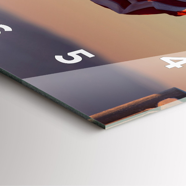 Szögletes fali üvegóra USA zászló lobog