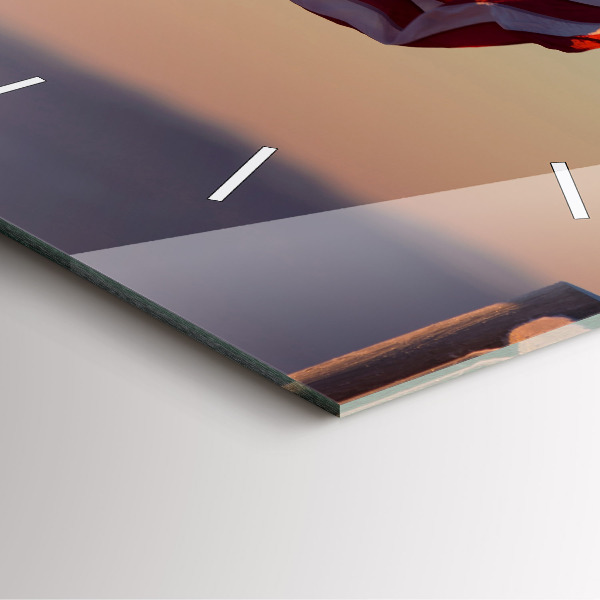 Szögletes fali üvegóra USA zászló lobog