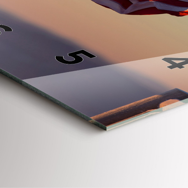 Szögletes fali üvegóra USA zászló lobog