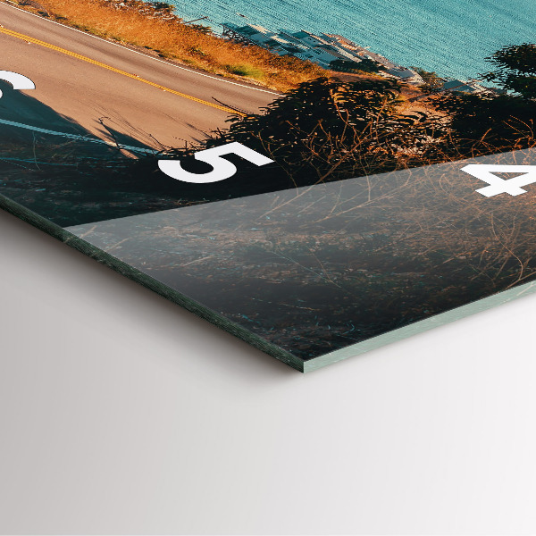 Szögletes fali üvegóra Pálmafák Malibuban