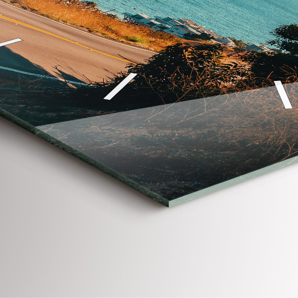 Szögletes fali üvegóra Pálmafák Malibuban