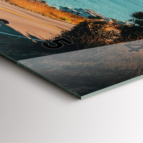 Szögletes fali üvegóra Pálmafák Malibuban