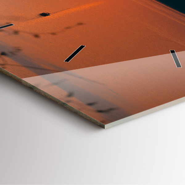 Szögletes fali üvegóra Este a Balaton