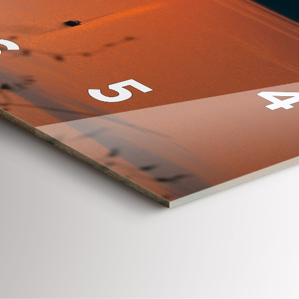 Szögletes fali üvegóra Este a Balaton