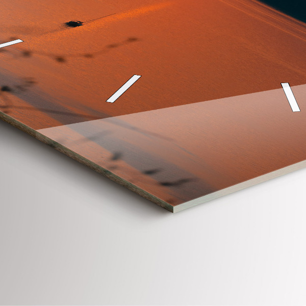 Szögletes fali üvegóra Este a Balaton