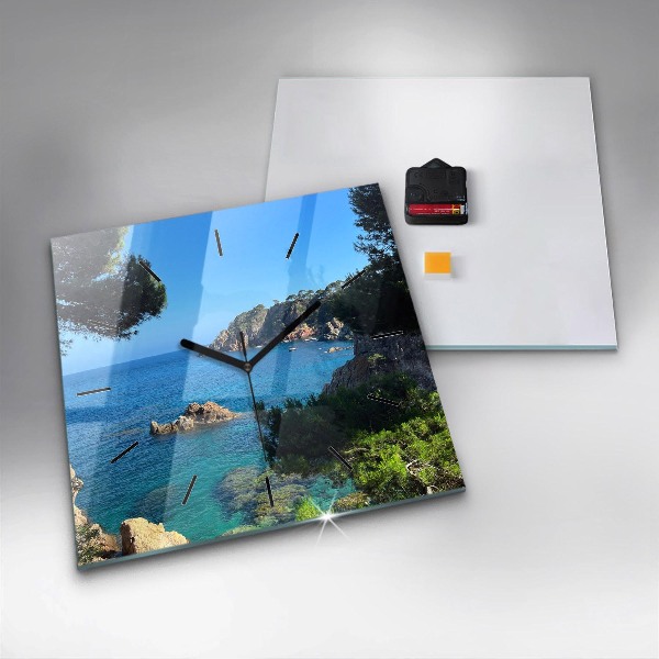 Szögletes fali üvegóra Costa Brava