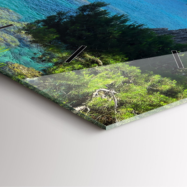 Szögletes fali üvegóra Costa Brava