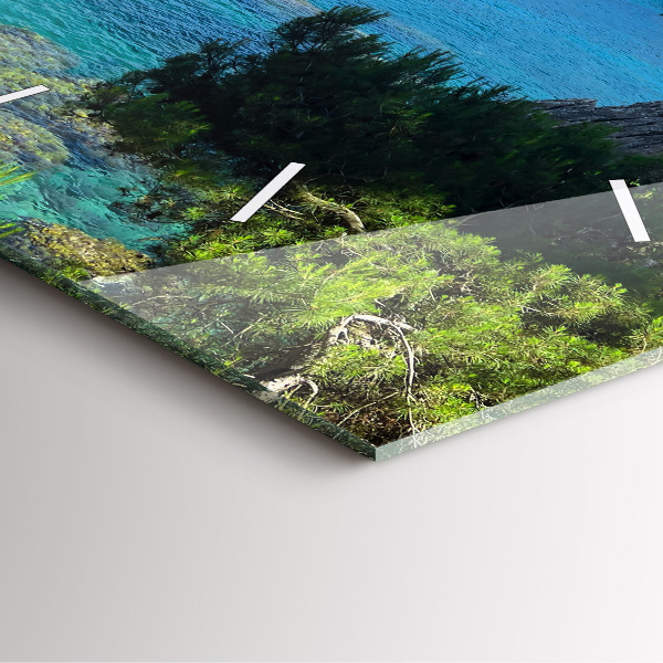 Szögletes fali üvegóra Costa Brava