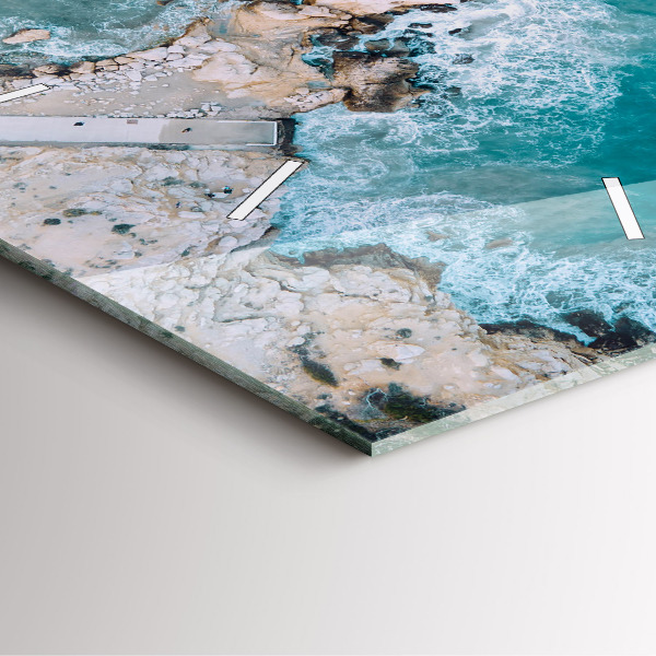 Szögletes fali üvegóra Fjordok Costa Blancában