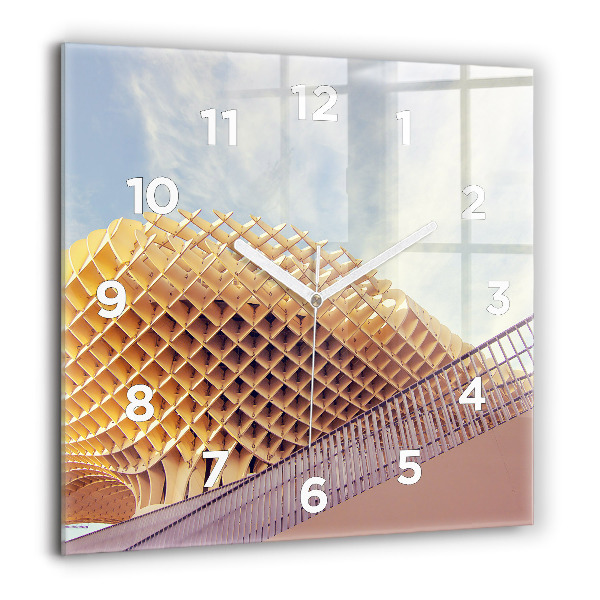 Szögletes fali üvegóra Nézőpont Sevillában