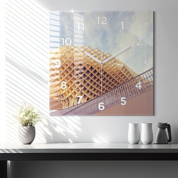 Szögletes fali üvegóra Nézőpont Sevillában