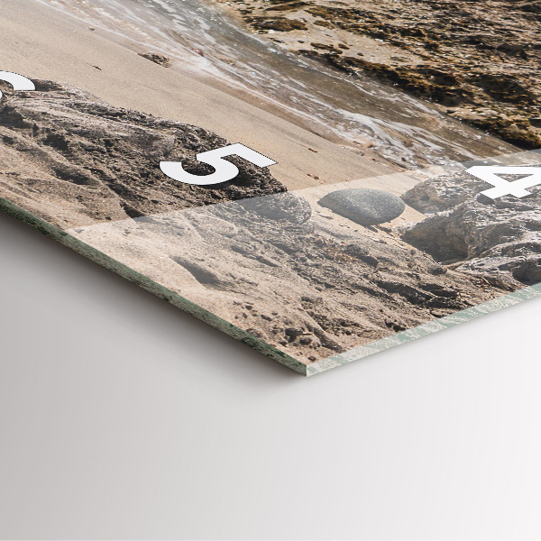 Szögletes fali üvegóra Kilátás a Földközi-tengerre