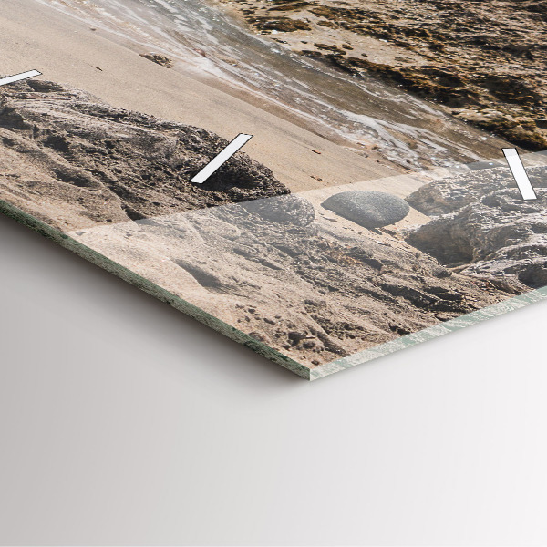 Szögletes fali üvegóra Kilátás a Földközi-tengerre