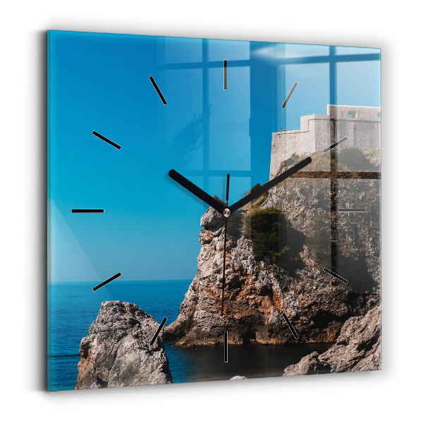 Szögletes fali üvegóra Sziklák Dubrovnikban
