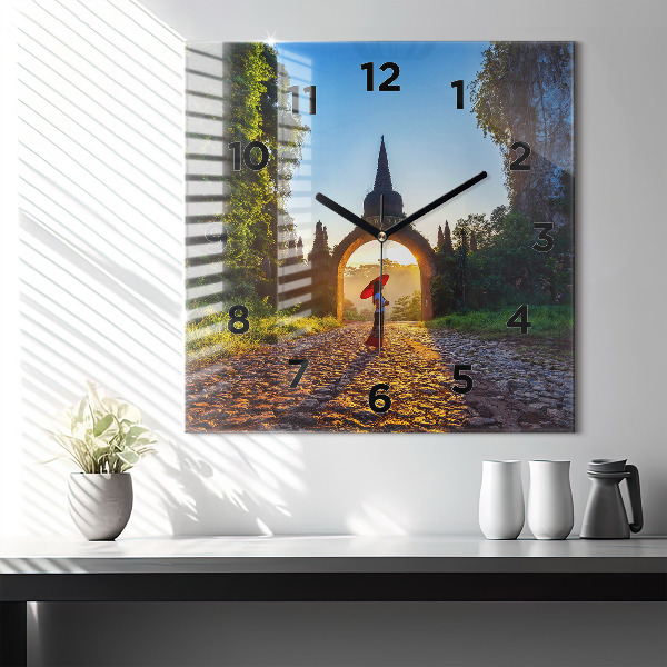 Szögletes fali üvegóra Surat Thani Park Thaiföld