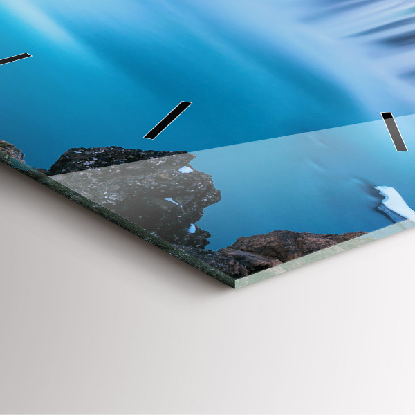 Szögletes fali üvegóra Godafoss vízesés Izlandon