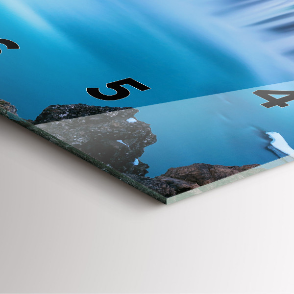 Szögletes fali üvegóra Godafoss vízesés Izlandon