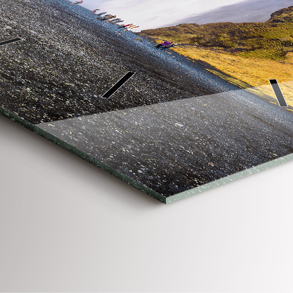 Szögletes fali üvegóra Vízesés Izlandon