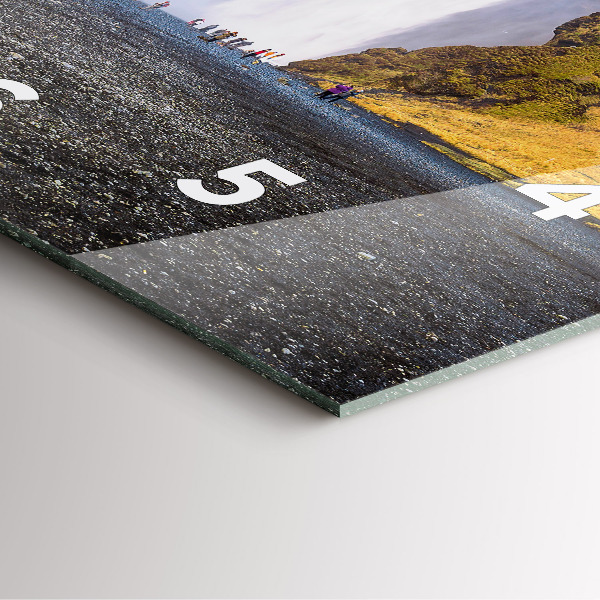 Szögletes fali üvegóra Vízesés Izlandon