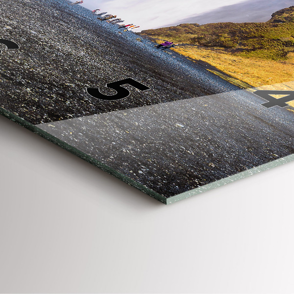 Szögletes fali üvegóra Vízesés Izlandon