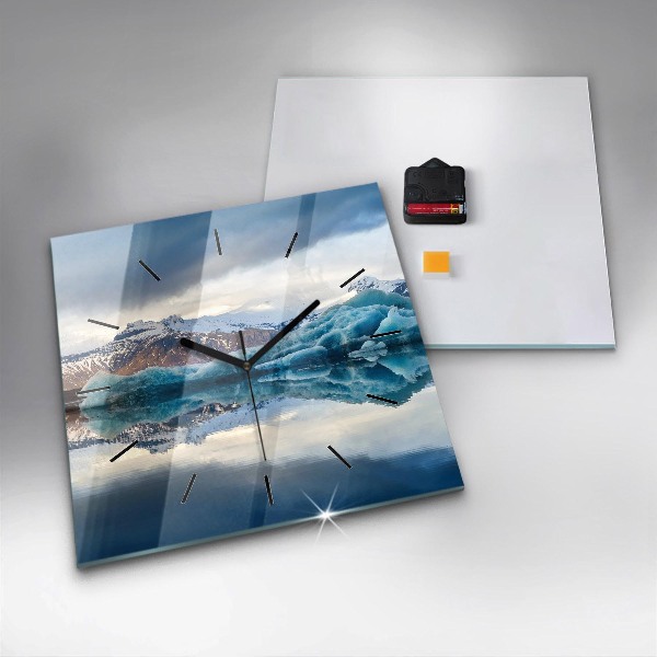 Szögletes fali üvegóra Jokulsarlon-tó Izlandon