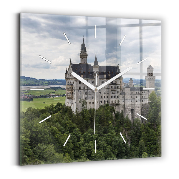Szögletes fali üvegóra Neuschwanstein kastély