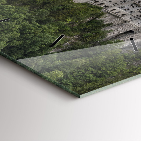 Szögletes fali üvegóra Neuschwanstein kastély