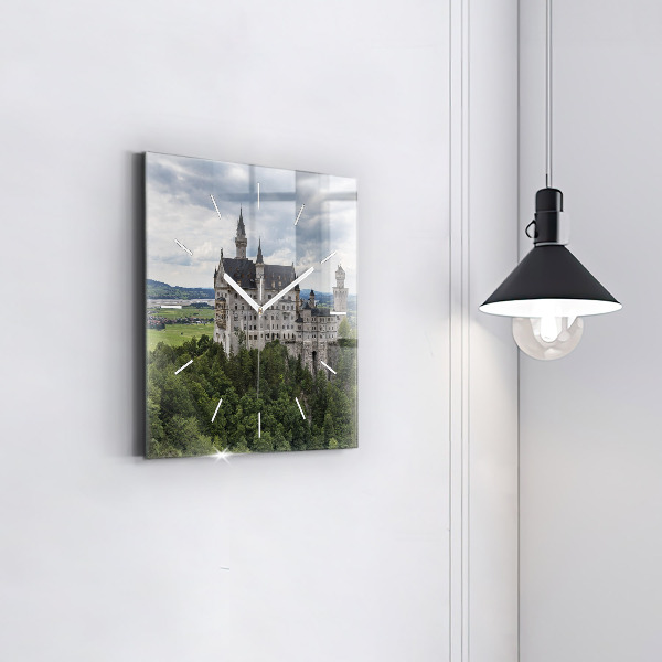 Szögletes fali üvegóra Neuschwanstein kastély