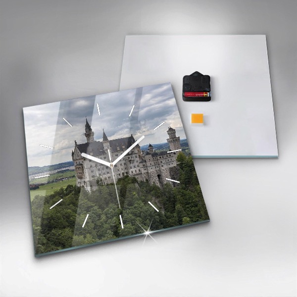 Szögletes fali üvegóra Neuschwanstein kastély