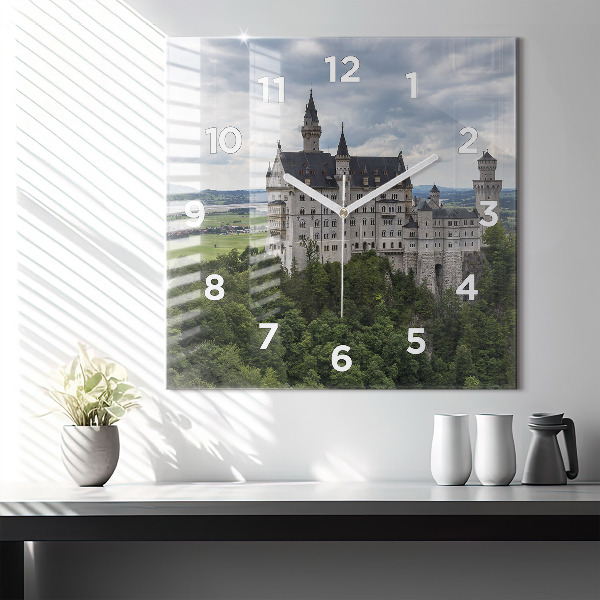 Szögletes fali üvegóra Neuschwanstein kastély