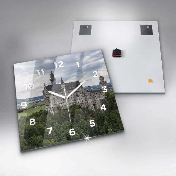 Szögletes fali üvegóra Neuschwanstein kastély