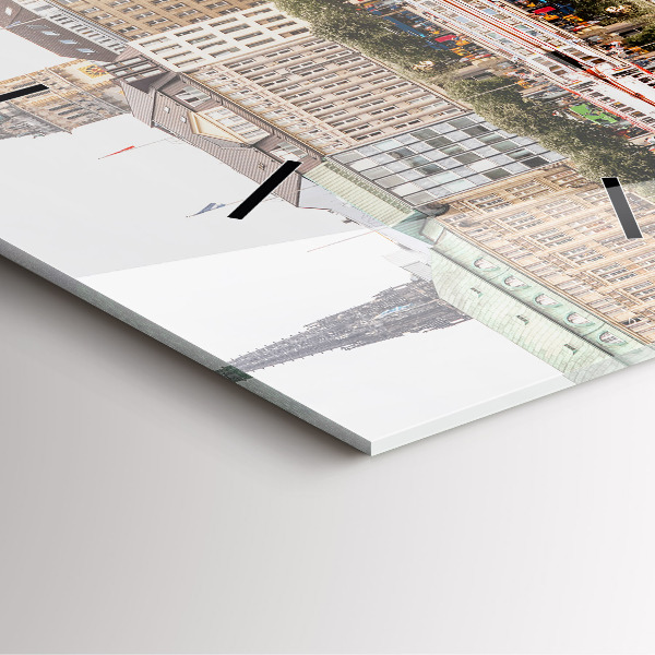 Szögletes fali üvegóra Hamburg folyó Németországban