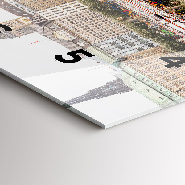 Szögletes fali üvegóra Hamburg folyó Németországban