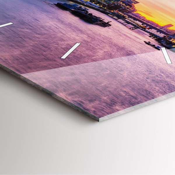 Szögletes fali üvegóra Kilátás Londonra