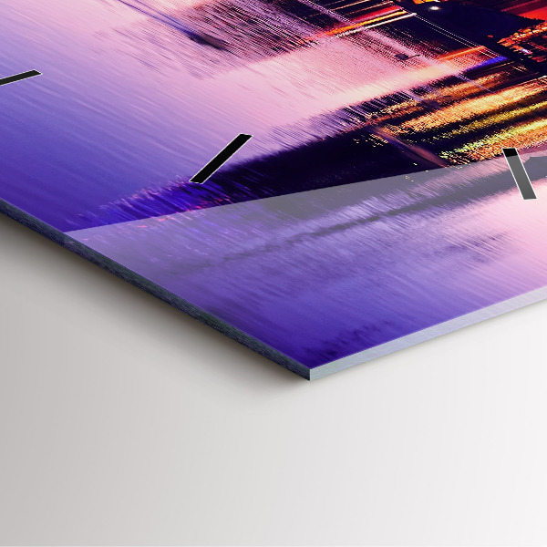 Szögletes fali üvegóra Orlando város látképe