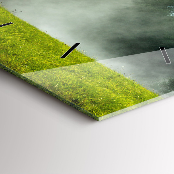 Szögletes fali üvegóra Hegyi táj