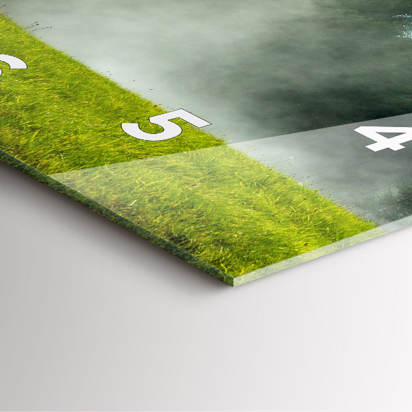 Szögletes fali üvegóra Hegyi táj