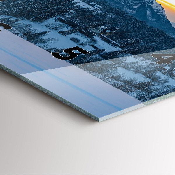 Szögletes fali üvegóra Hegyi táj