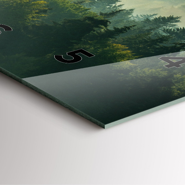 Szögletes fali üvegóra Sunrise Beszkidek