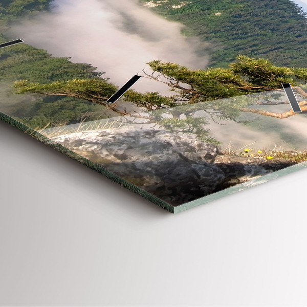 Szögletes fali üvegóra Sokolica csúcs a Pieniny-hegységben