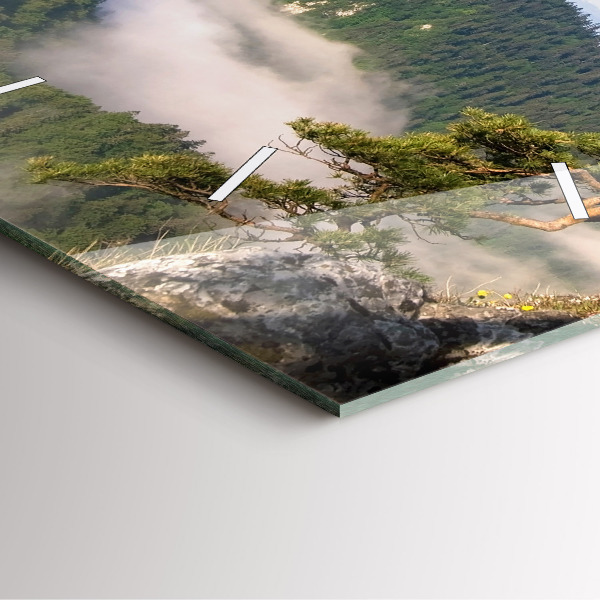 Szögletes fali üvegóra Sokolica csúcs a Pieniny-hegységben