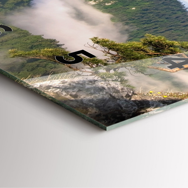 Szögletes fali üvegóra Sokolica csúcs a Pieniny-hegységben