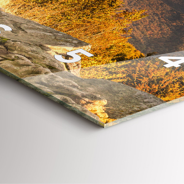 Szögletes fali üvegóra Bieszczady-hegység